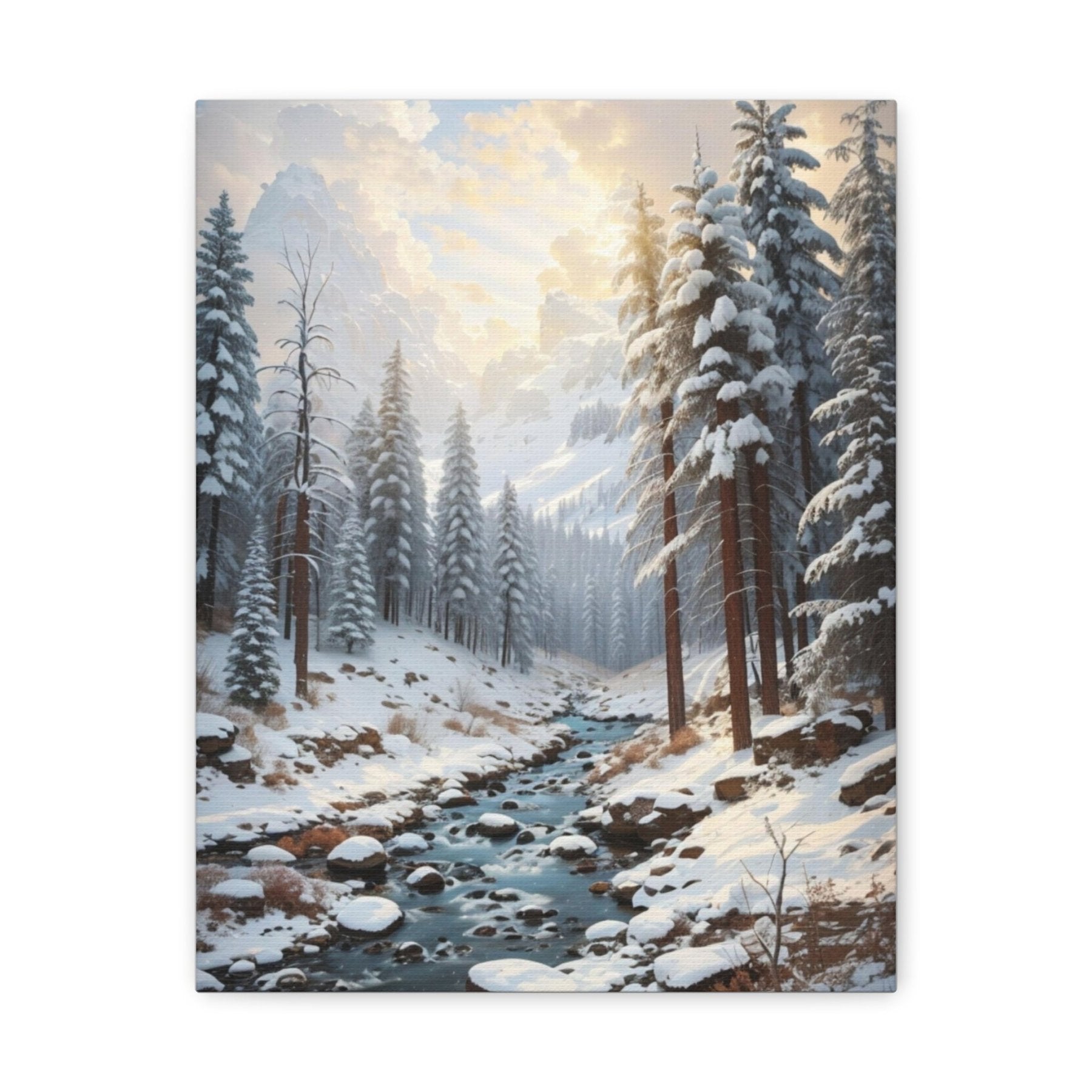 Winter Forest Landscape Canvas Print | Janlyn's Crafts