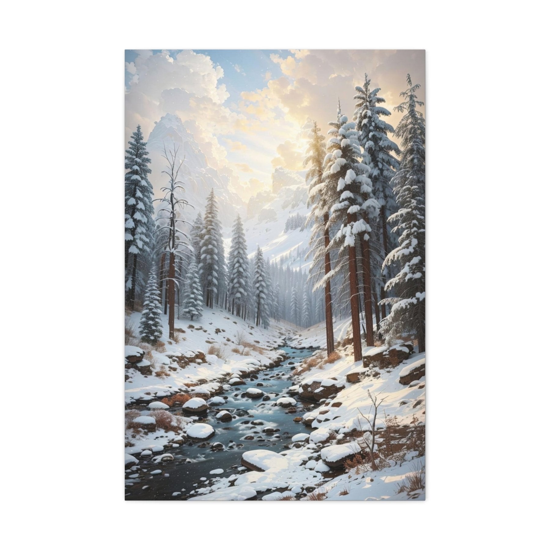 Winter Forest Landscape Canvas Print | Janlyn's Crafts