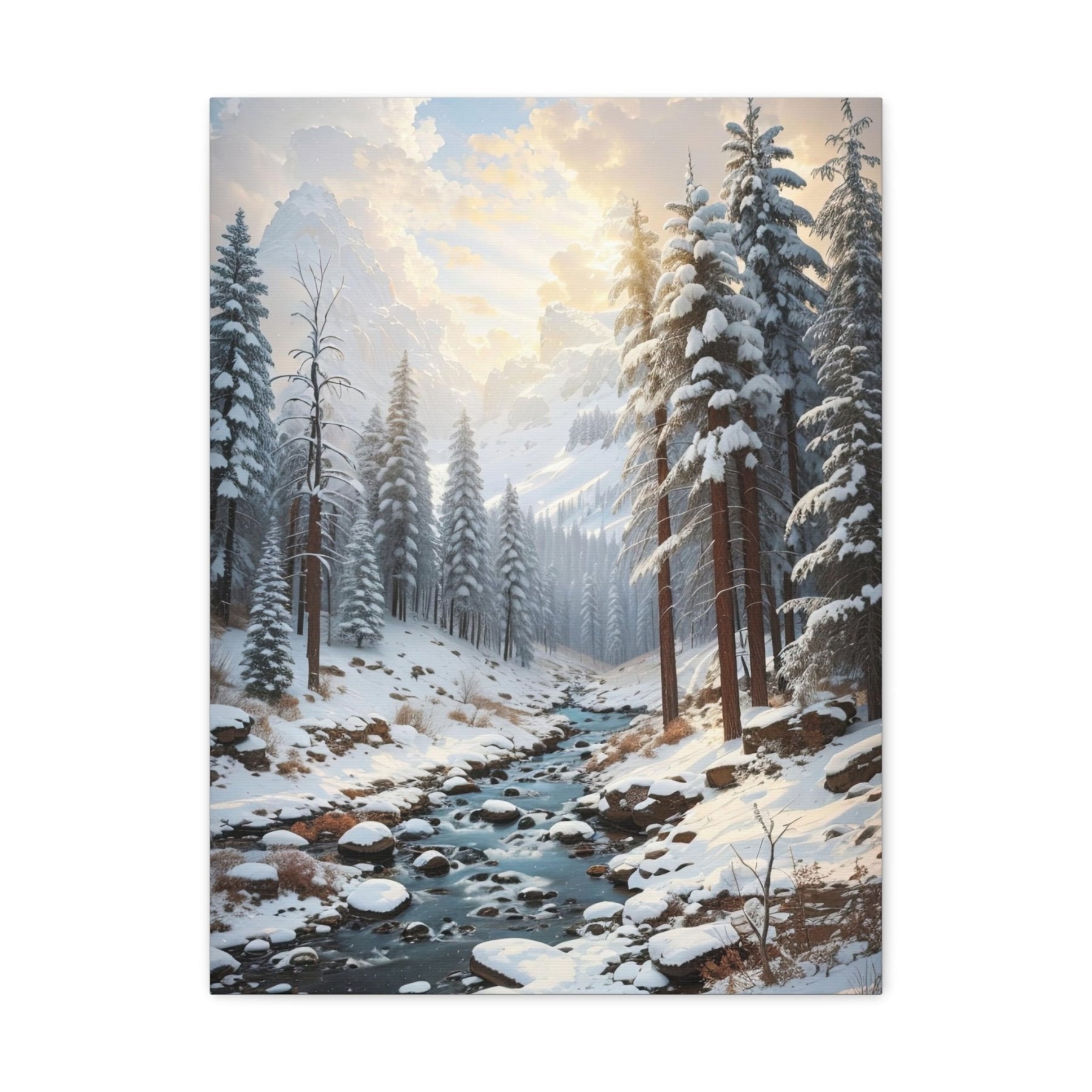 Winter Forest Landscape Canvas Print | Janlyn's Crafts