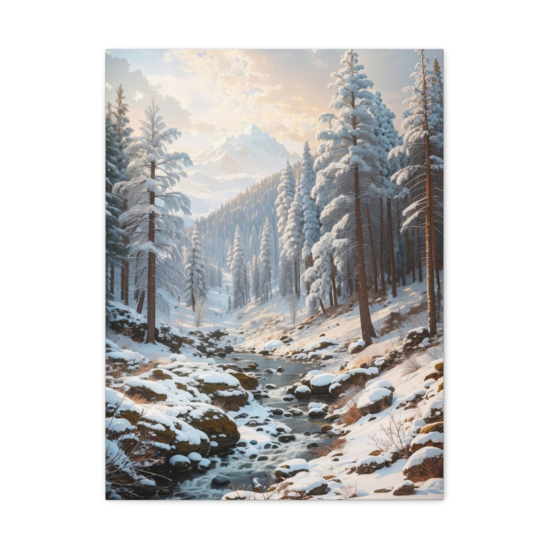 Winter Forest Landscape Canvas Print | Janlyn's Crafts