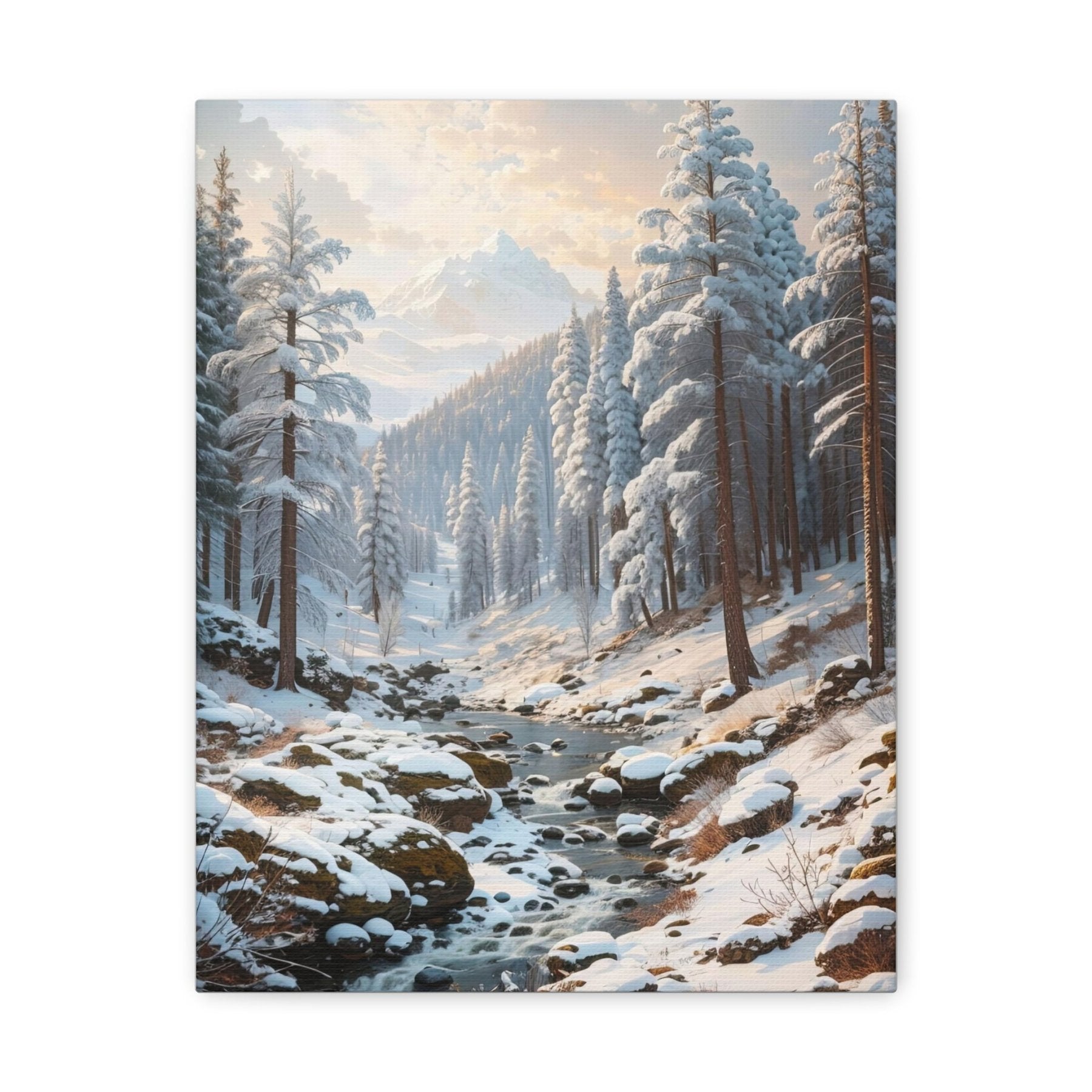 Winter Forest Landscape Canvas Print | Janlyn's Crafts