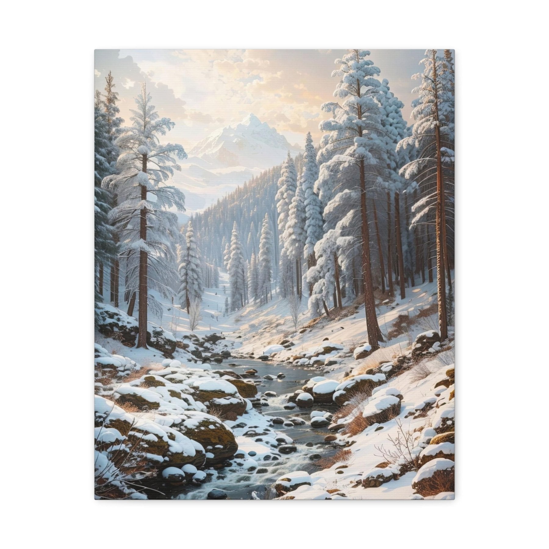 Winter Forest Landscape Canvas Print | Janlyn's Crafts