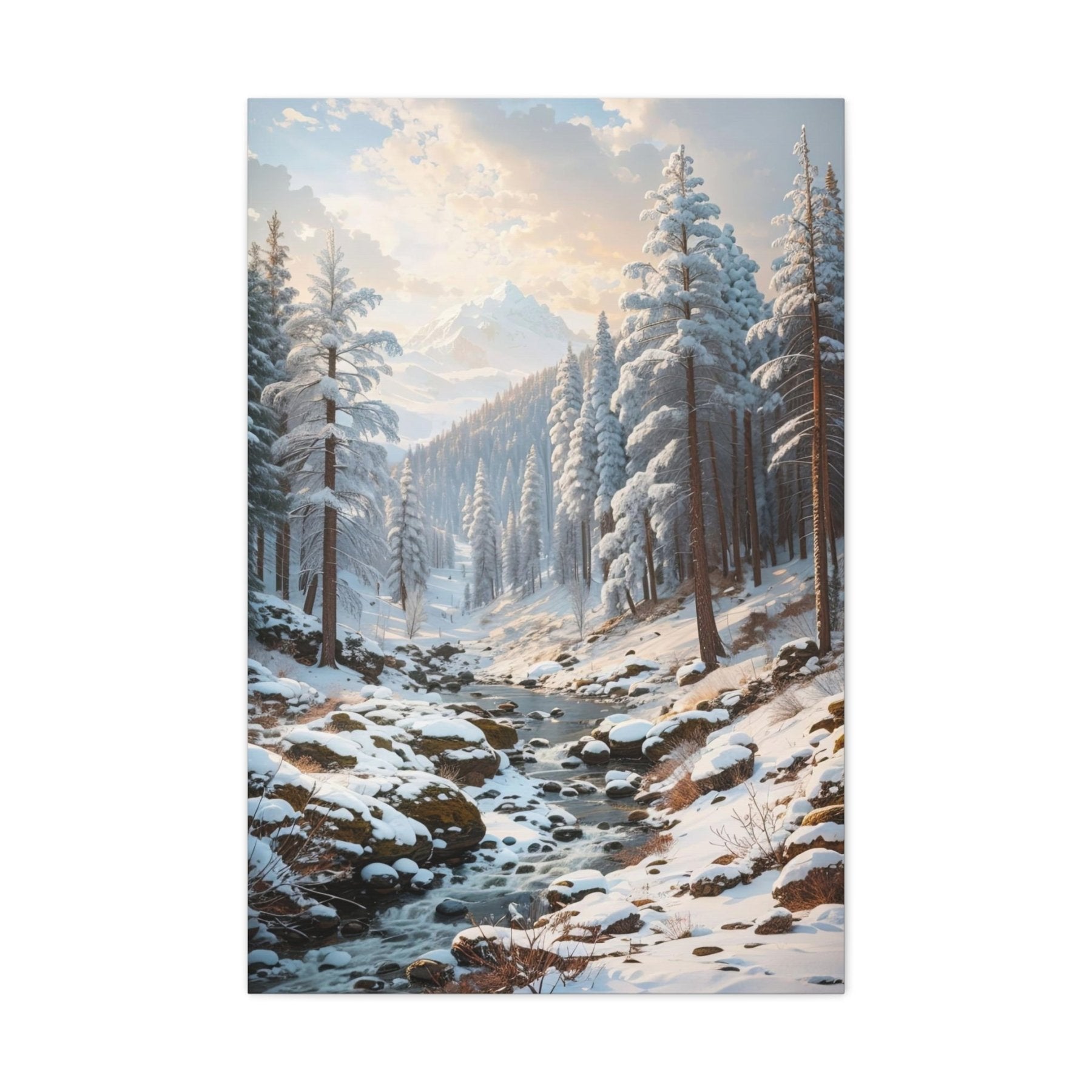 Winter Forest Landscape Canvas Print | Janlyn's Crafts