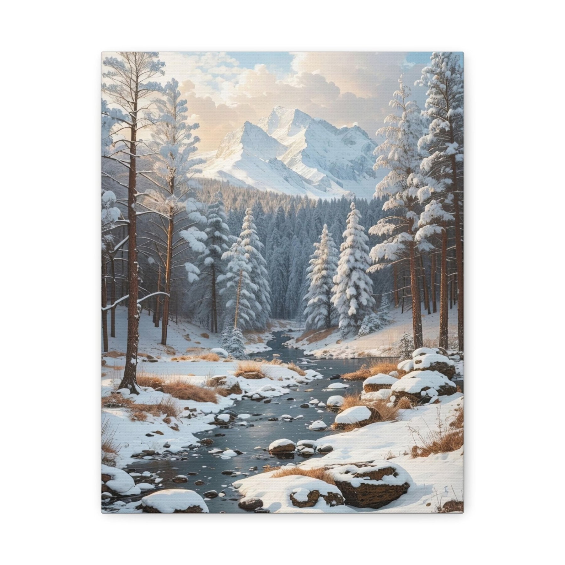 Winter Forest Landscape Canvas Print | Janlyn's Crafts