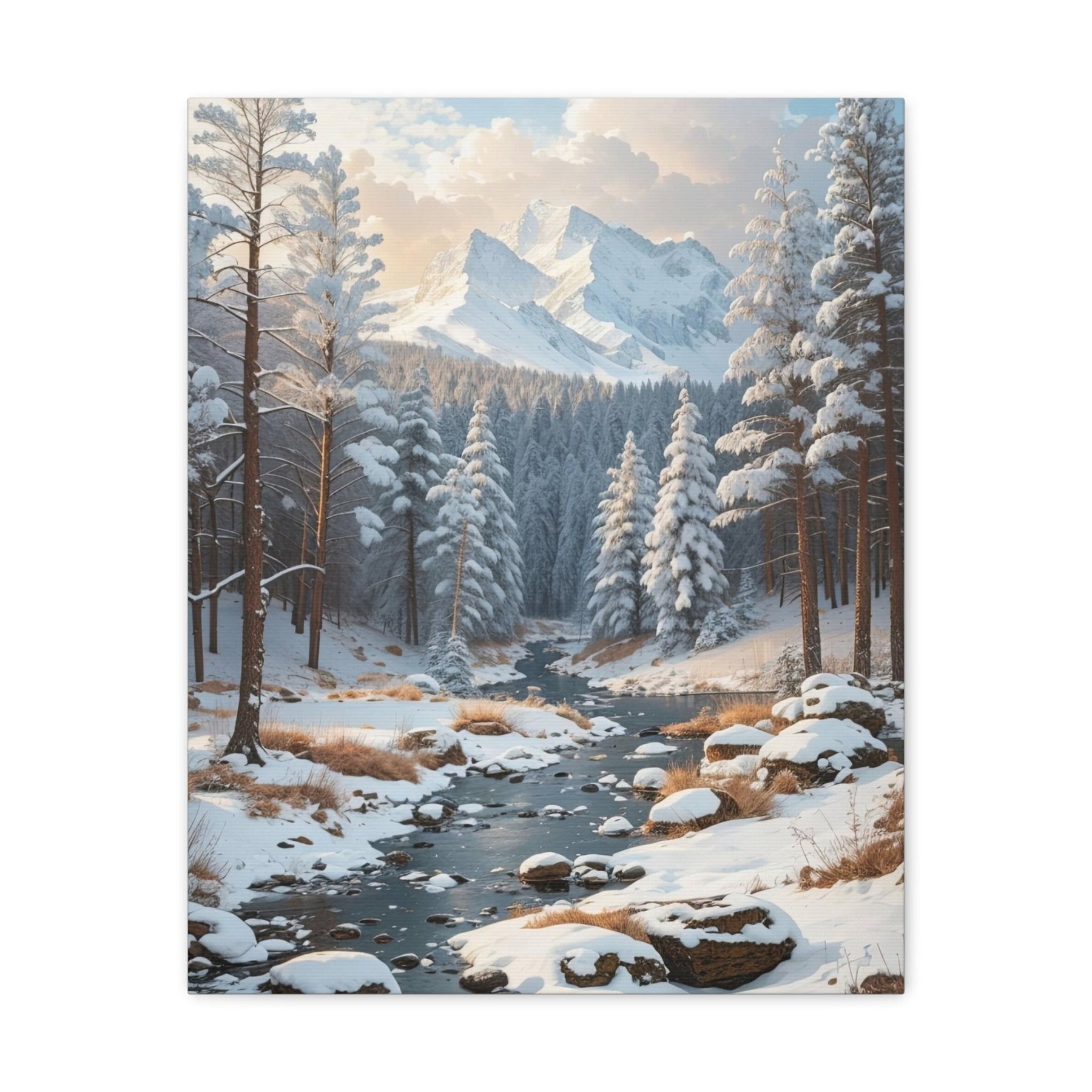 Winter Forest Landscape Canvas Print | Janlyn's Crafts