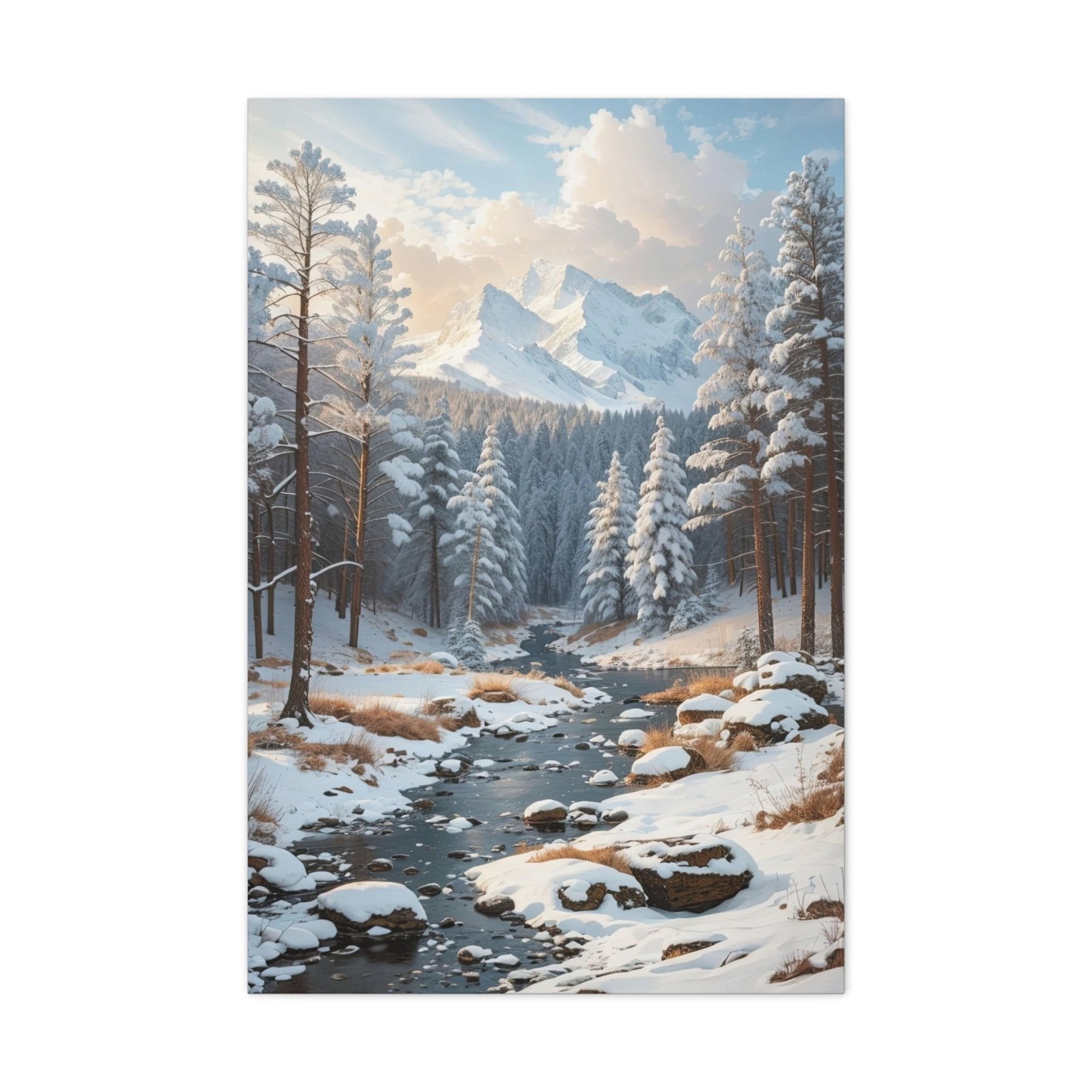 Winter Forest Landscape Canvas Print | Janlyn's Crafts