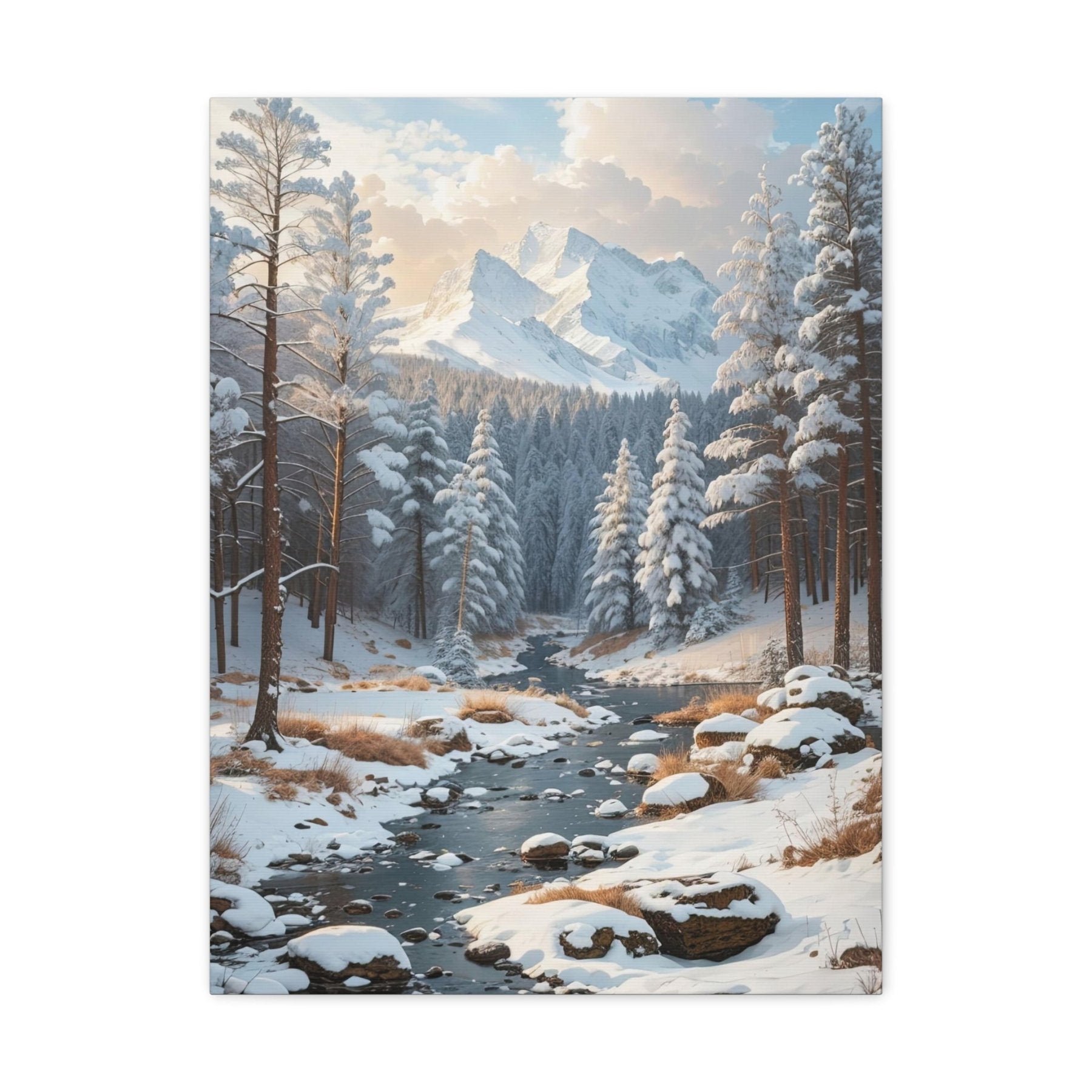 Winter Forest Landscape Canvas Print | Janlyn's Crafts