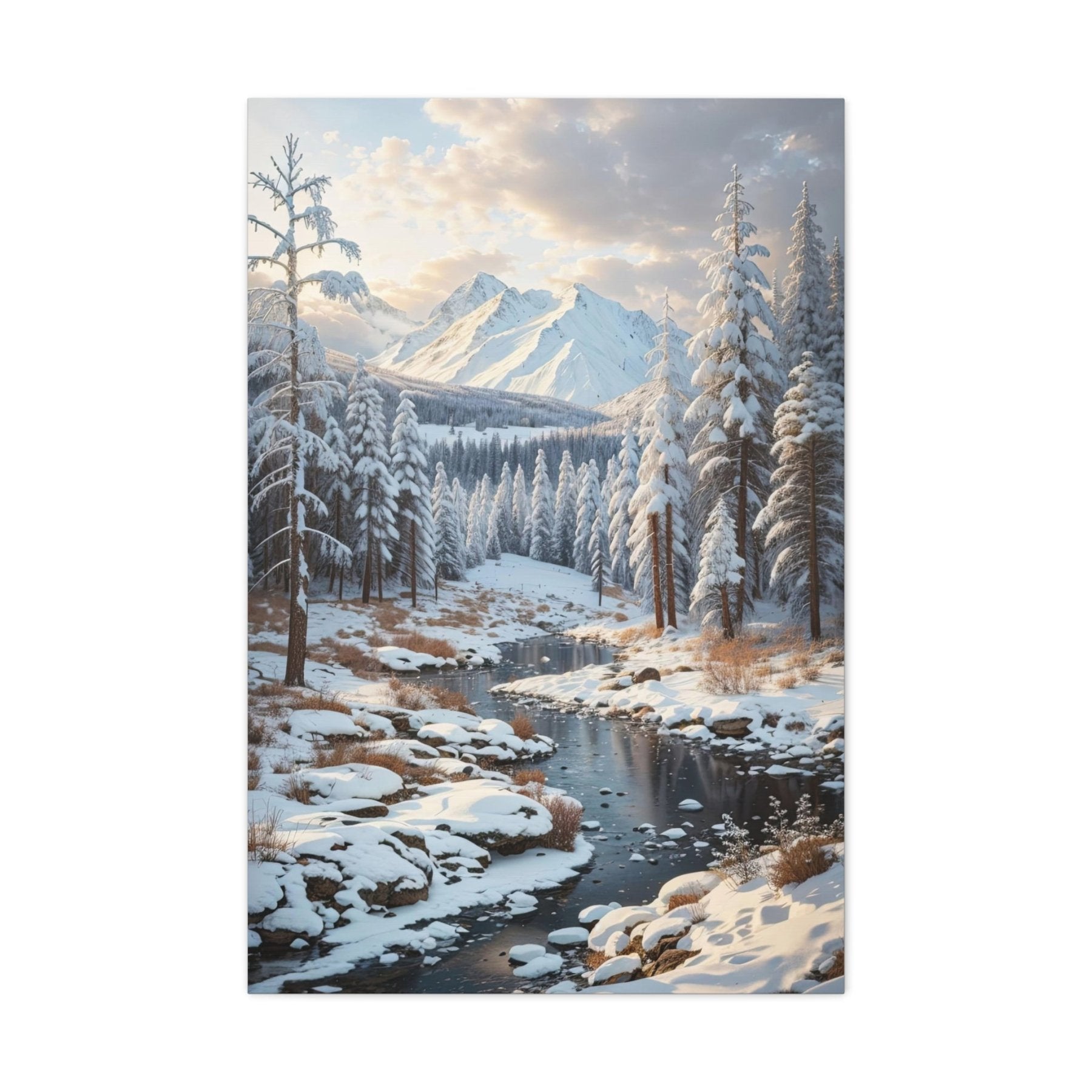 Winter Forest Landscape Canvas Print | Janlyn's Crafts