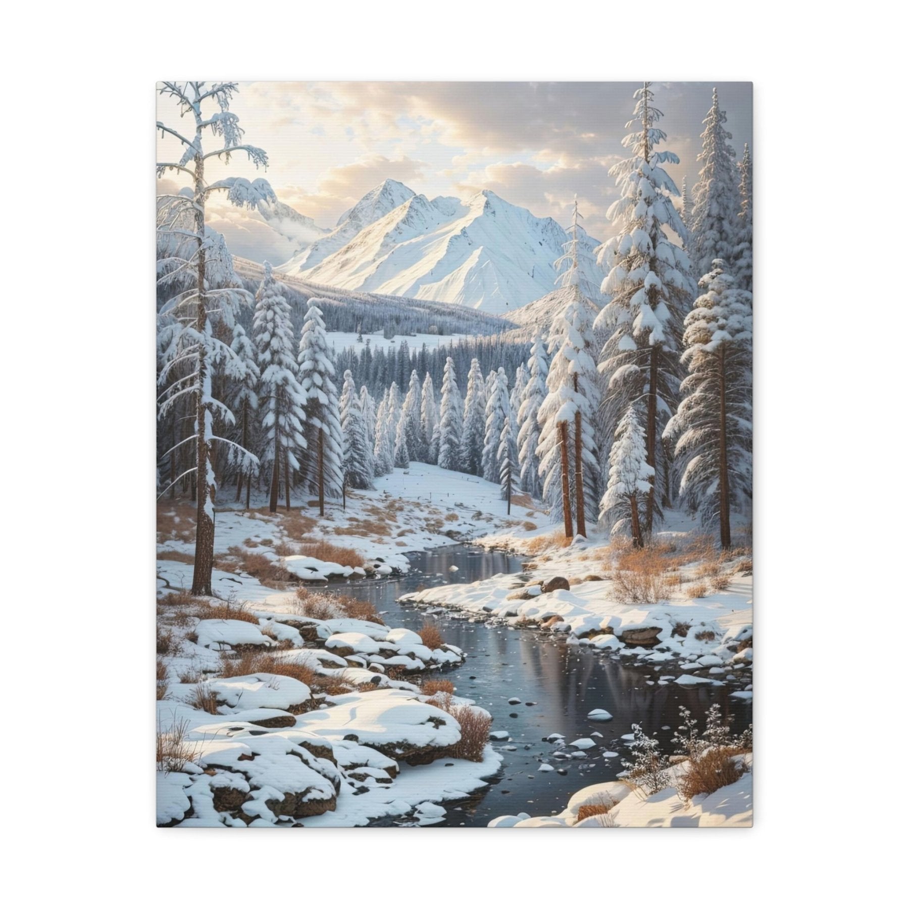 Winter Forest Landscape Canvas Print | Janlyn's Crafts