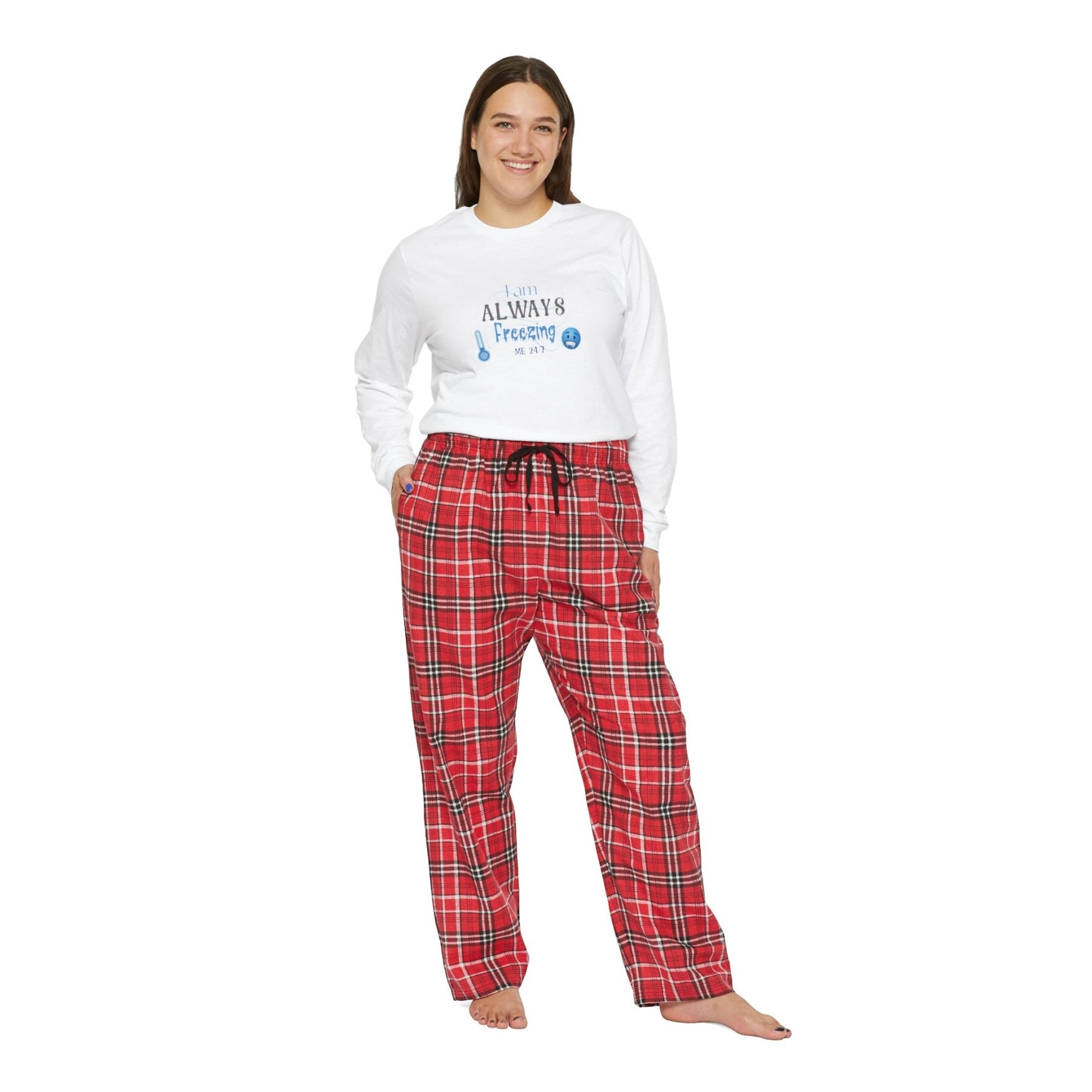 Women's Long Sleeve Pajama Set, I'm Always Freezing, Cold, All Year Round Pajamas, PJs, Cold Lover - Janlyn's Crafts