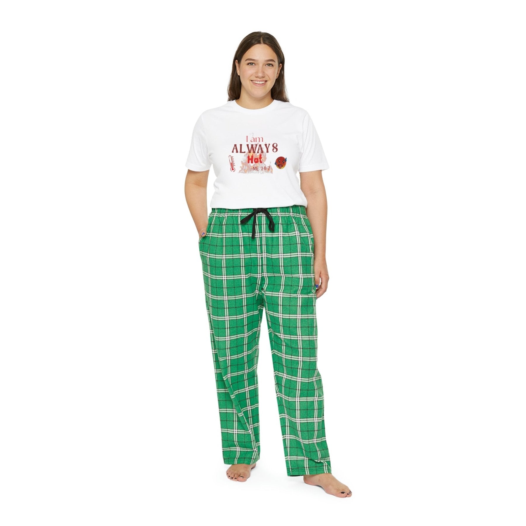 Women's Short Sleeve Pajama Set, I am Always Hot, Hot, All Year Round Pajamas, PJs, Hot Lover - Janlyn's Crafts