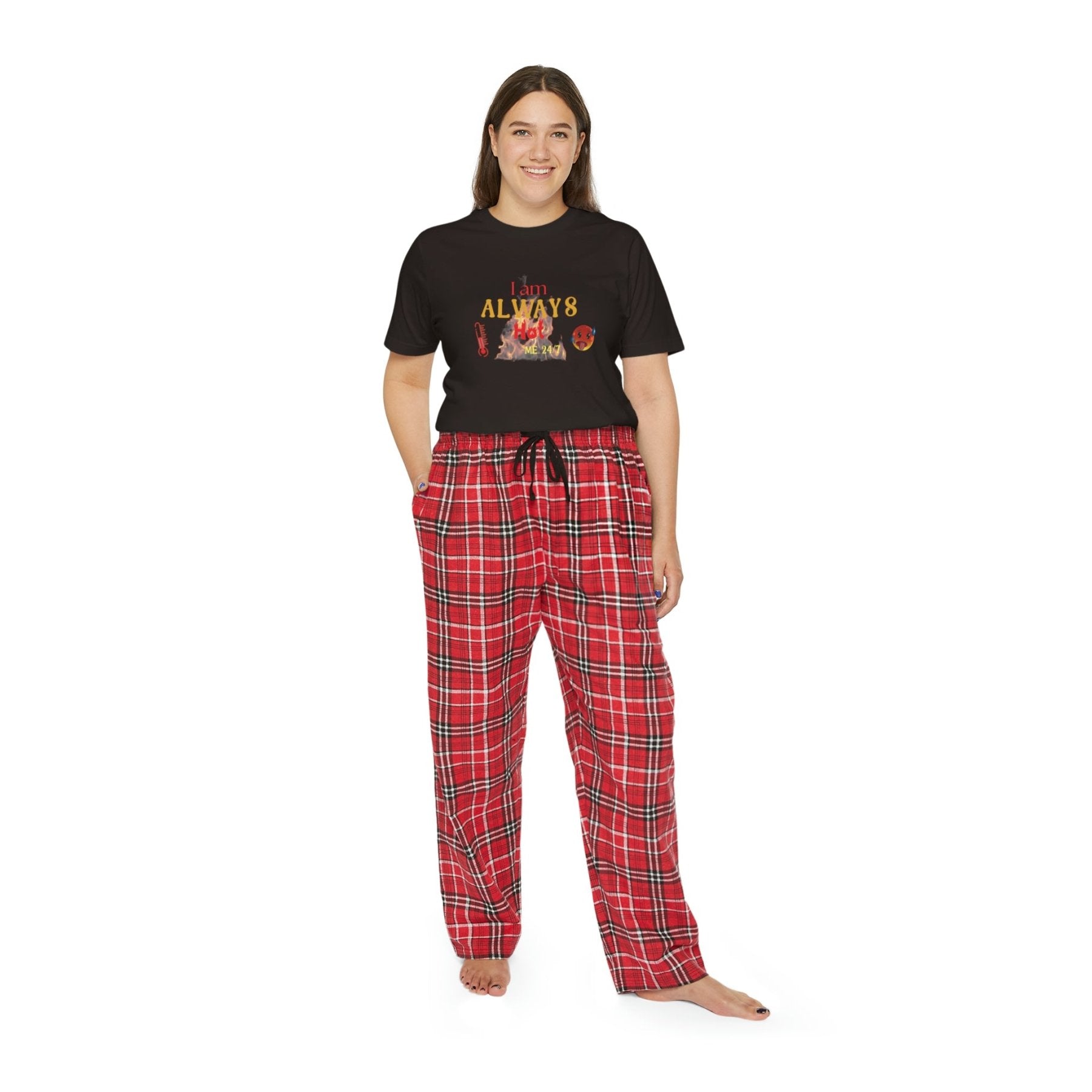 Women's Short Sleeve Pajama Set, I am Always Hot, Hot, All Year Round Pajamas, PJs, Hot Lover - Janlyn's Crafts