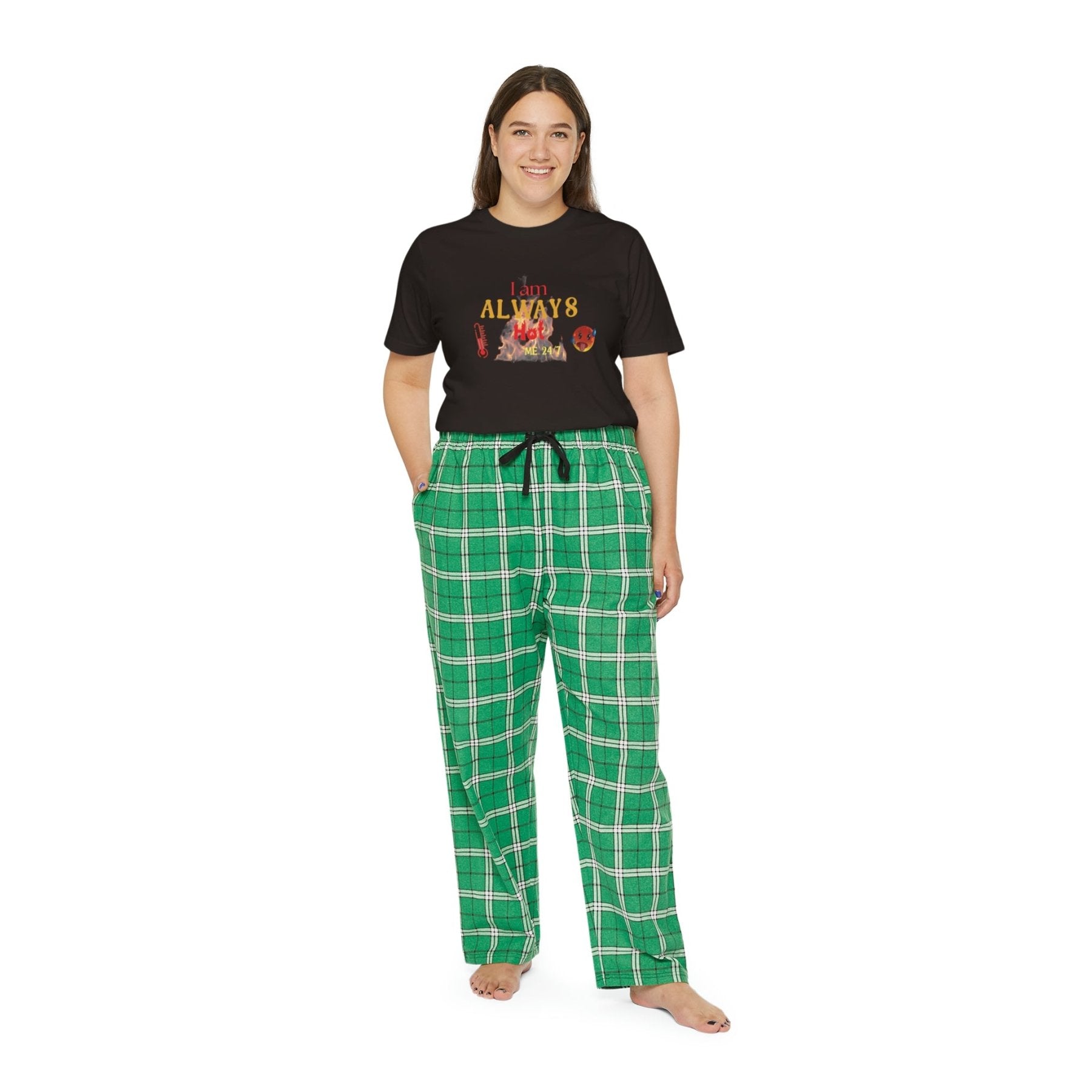 Women's Short Sleeve Pajama Set, I am Always Hot, Hot, All Year Round Pajamas, PJs, Hot Lover - Janlyn's Crafts