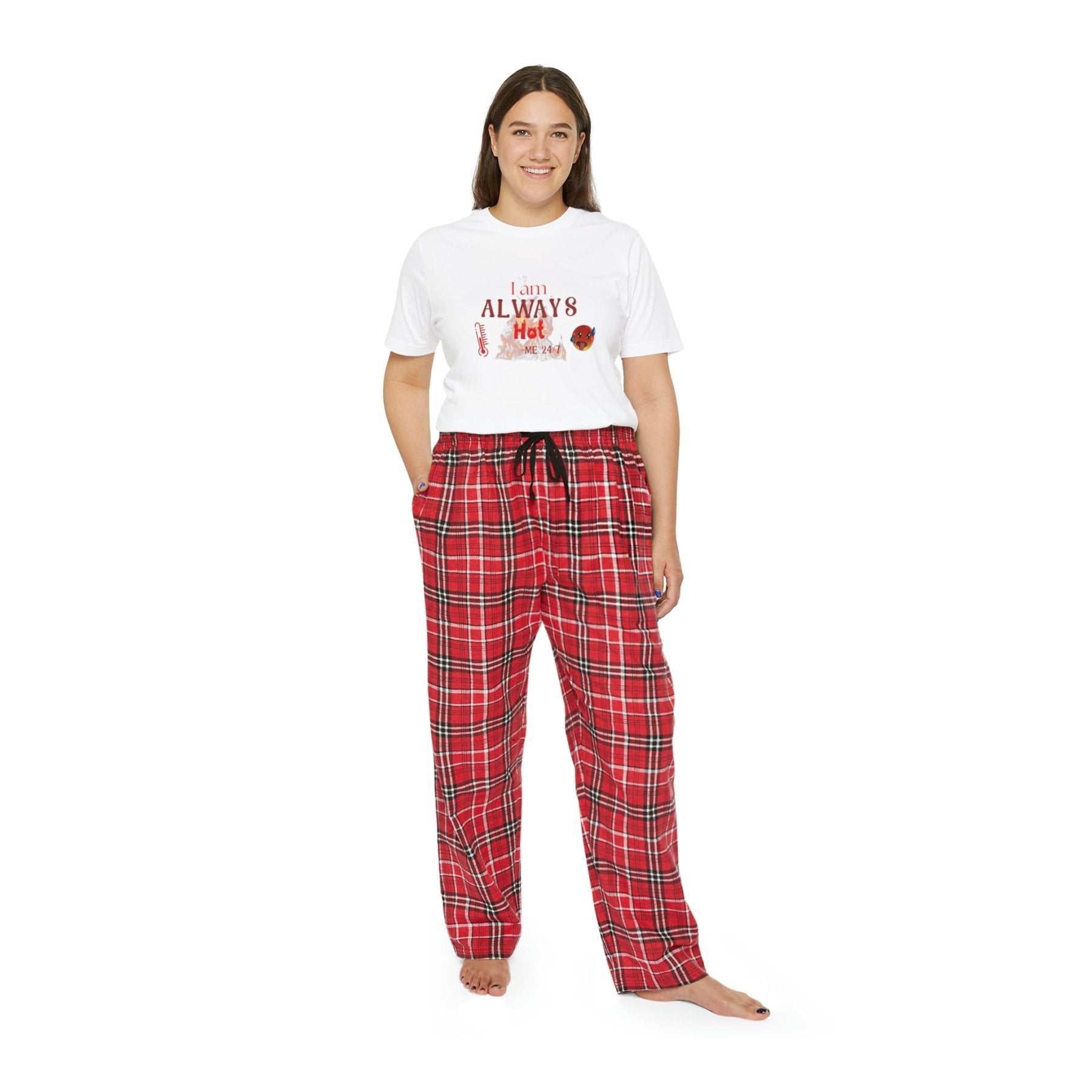 Women's Short Sleeve Pajama Set, I am Always Hot, Hot, All Year Round Pajamas, PJs, Hot Lover - Janlyn's Crafts