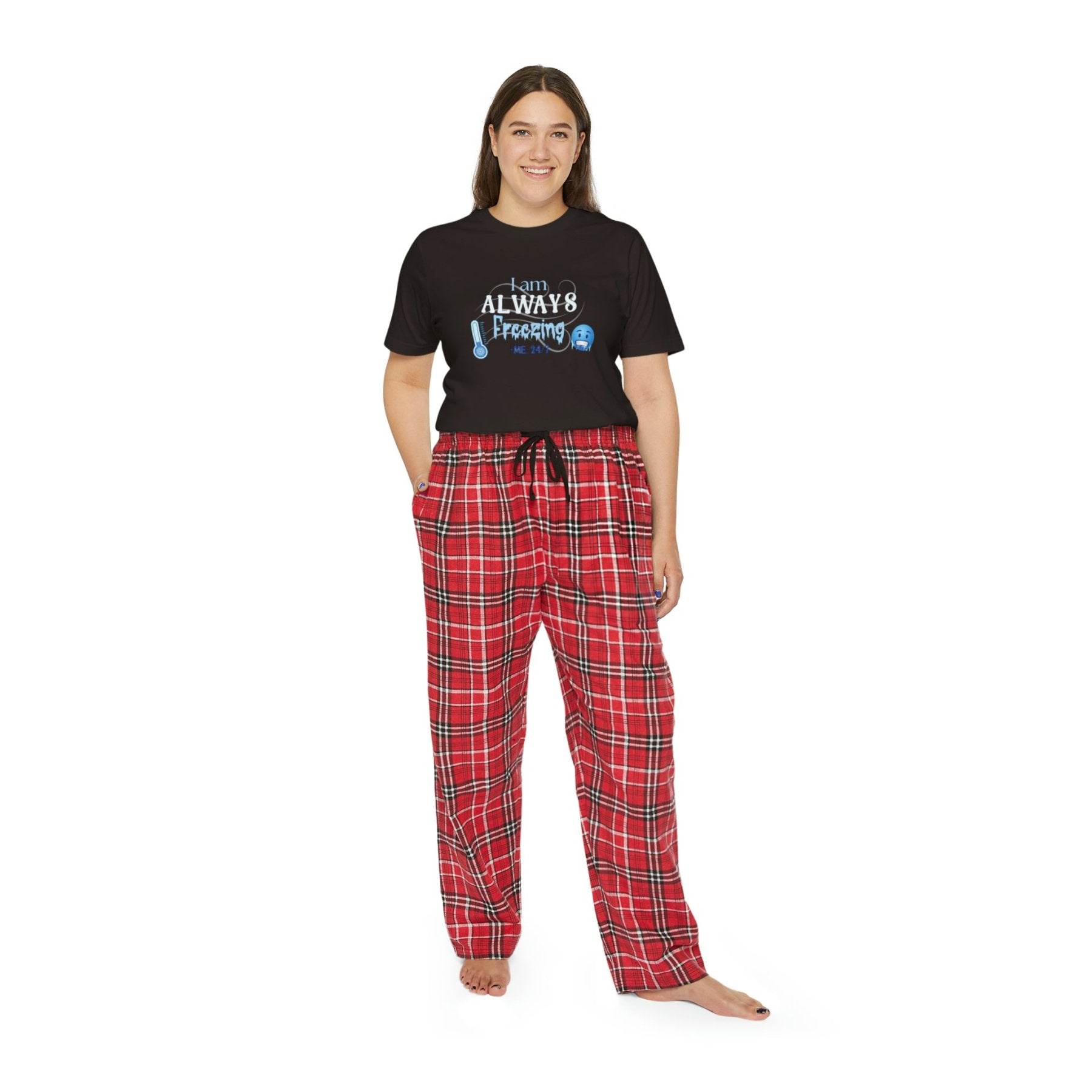 Women's Short Sleeve Pajama Set, I'm Always Freezing, Cold, All Year Round Pajamas, PJs, Cold Lover - Janlyn's Crafts