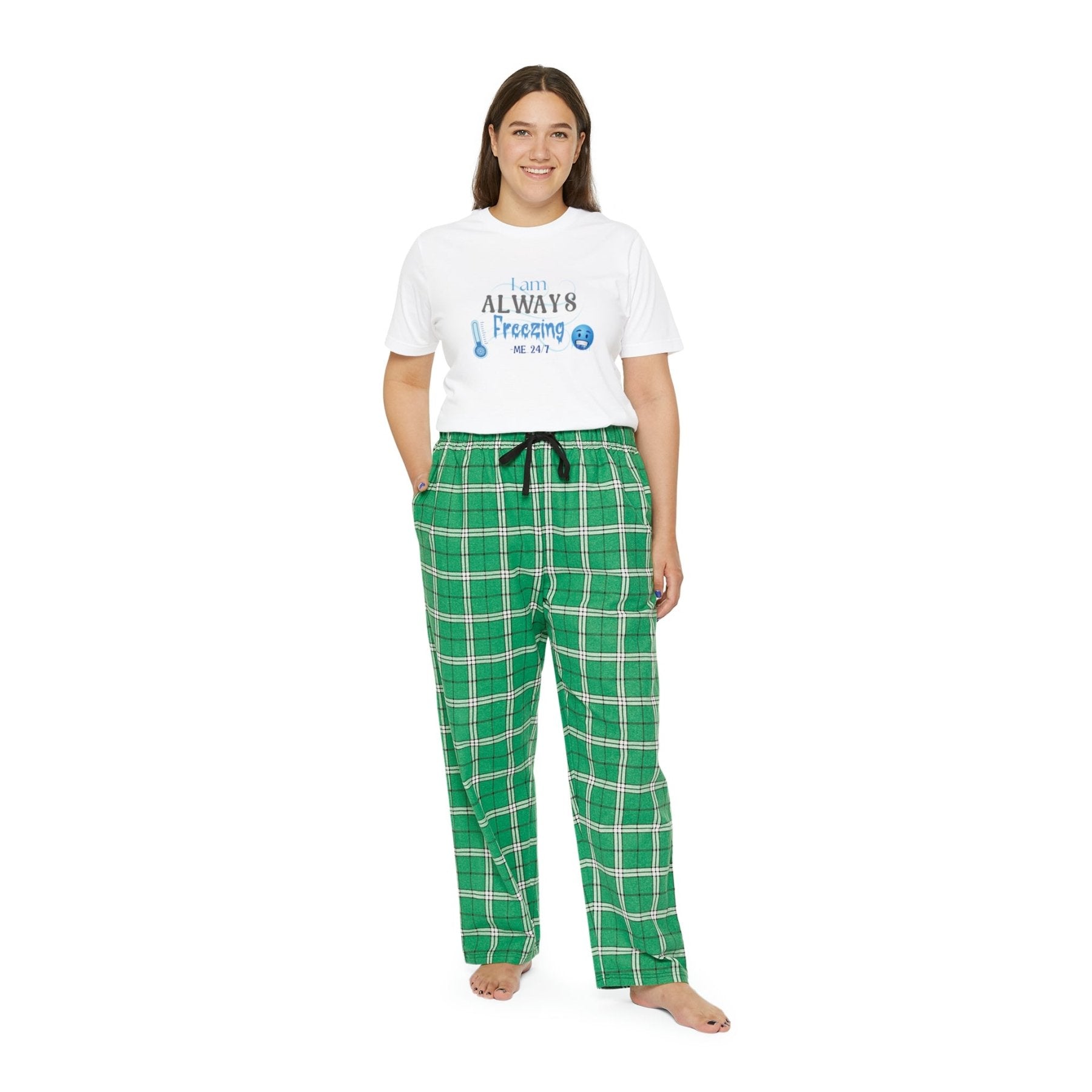 Women's Short Sleeve Pajama Set, I'm Always Freezing, Cold, All Year Round Pajamas, PJs, Cold Lover - Janlyn's Crafts